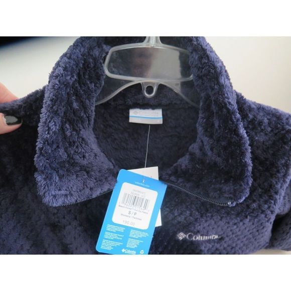 Columbia XL0668 Womens Sz Small Dark Blue Beech Forest Full Zip Fleece Jacket$90 - Picture 4 of 6